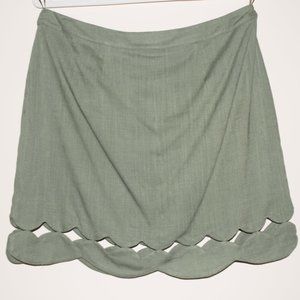 Unique Loveriche Green Cut-Out Skirt